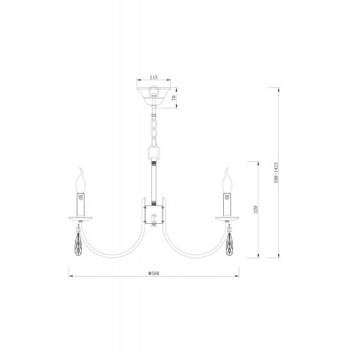 Люстра Freya Crystal Forte FR1006PL-06G