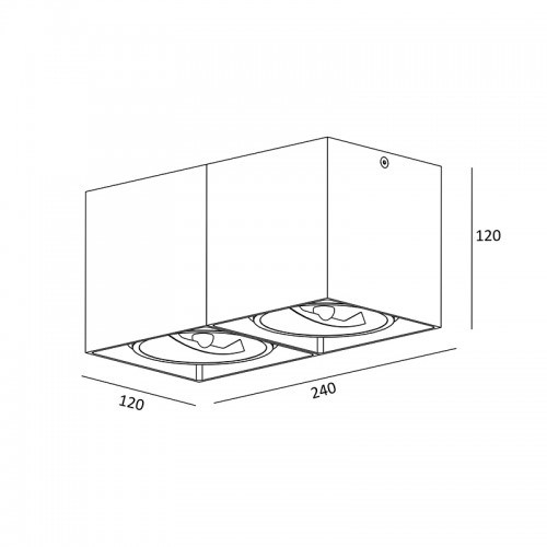 Потолочный светильник Zumaline BOX 2 ACGU10-117