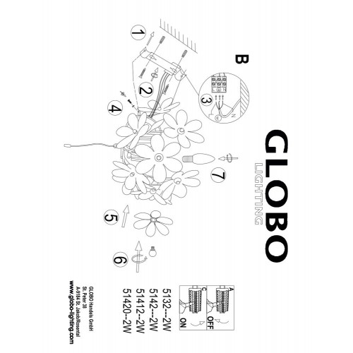 Бра Globo Juliana 5132-2W