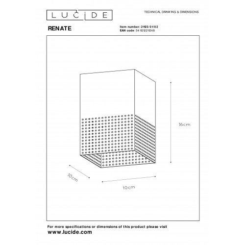 Потолочный светильник Lucide RENATE 21123/01/02