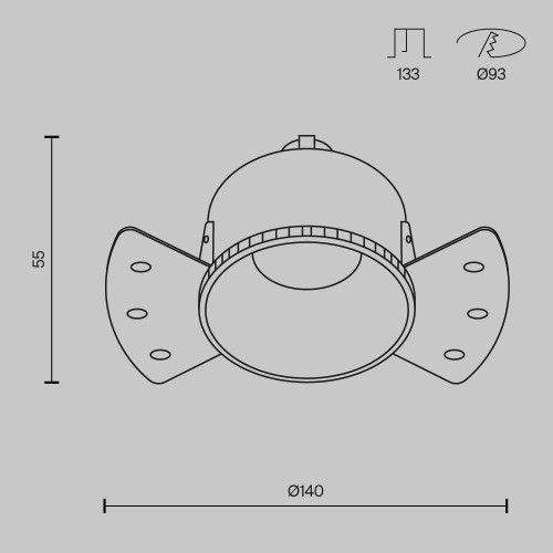 Встраиваемый светильник Maytoni Downlight Share DL051-01-GU10-RD-WB