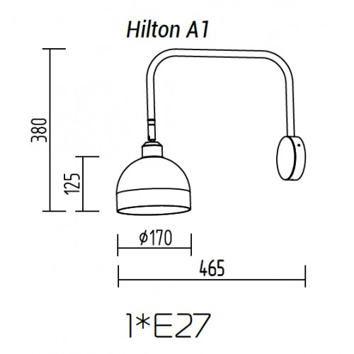 Настенный светильник TopDecor Hilton A1 12