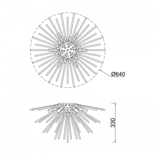 Потолочная люстра Zumaline URCHIN C0491-06B-F7DY