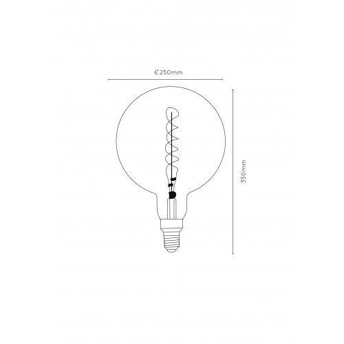 Лампочка светодиодная филаментная диммируемая Lucide GIANT BULB 49053/10/65