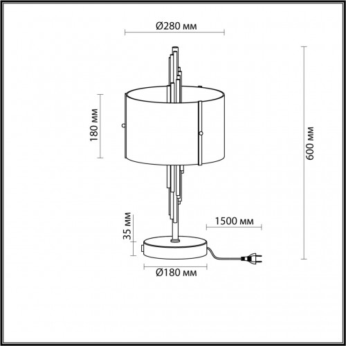 Настольная лампа Odeon Light Margaret 4895/2T