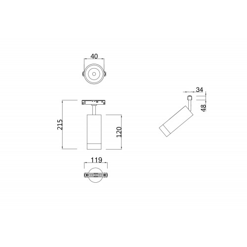 Трековый светильник Maytoni Focus LED  TR019-2-7W3K-W