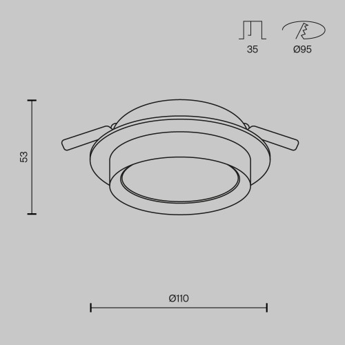 Встраиваемый светильник Maytoni Downlight Hoop DL086-GX53-RD-WB