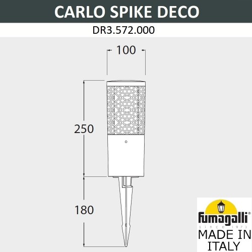 Ландшафтный светильник Fumagalli CARLO DECO DR3.572.000.WXU1L