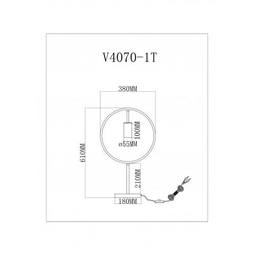 Настольная лампа Moderli V4070-1T