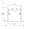 Профиль SL-LINIA49S-F-2000 ANOD BLACK (Arlight, Алюминий)