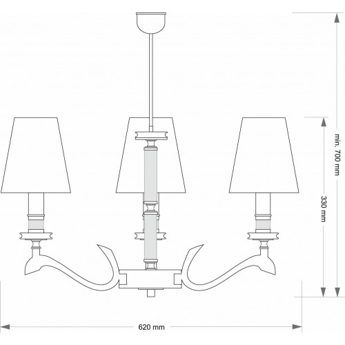 Люстра Kutek SPARONE SPA-ZW-3(N/A)