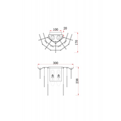 Настенный светильник (бра) Freya Modern Porto FR5104WL-02BS