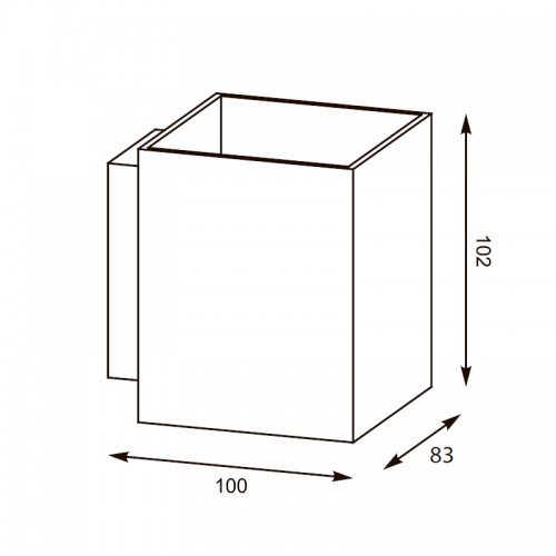 Бра Zumaline SOLA WL SQUARE WHITE 91062