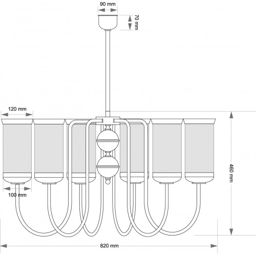 Люстра Kutek OLZANO OLZ-ZW-6(P)