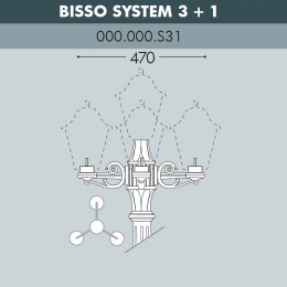 Консоль для паркового фонаря Fumagalli консоль BISSO 000.000.S31.A0