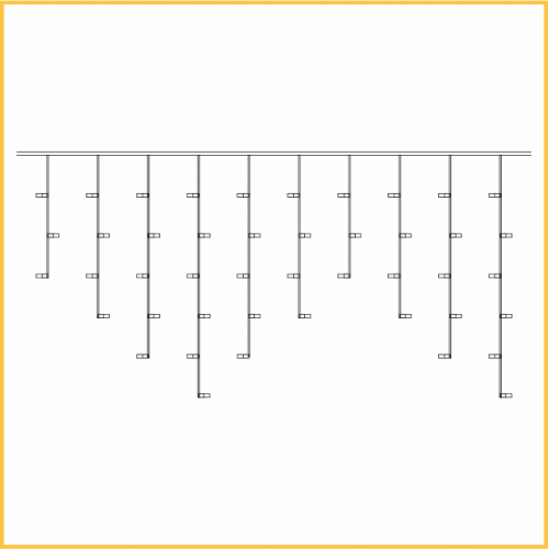 Светодиодная бахрома Teamprof TPF-i3*0.6F-CT/W