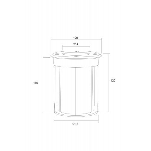 Встраиваемый светильник Maytoni Outdoor Tubo O043DL-01S