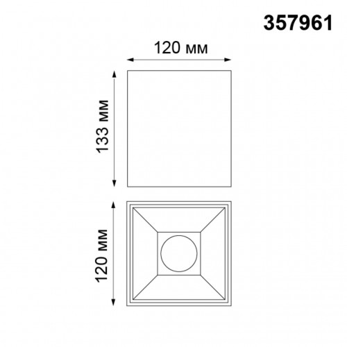 Накладной светильник NovoTech RECTE 20W 357961