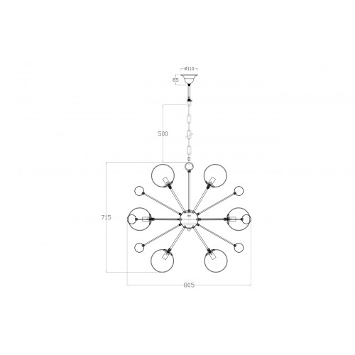 Светильник потолочный Garda Decor 20MD3503-12