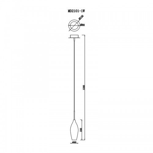 Подвесной светильник Zumaline CHAMPAGNE MD2101-1S