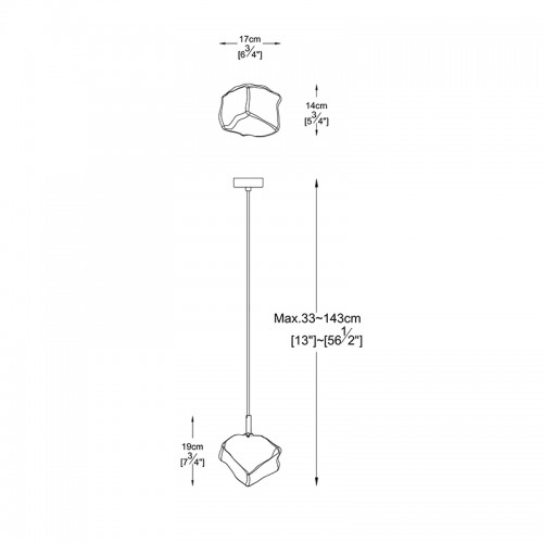 Подвесной светильник  Zumaline ROCK P0488-01F-U8AC