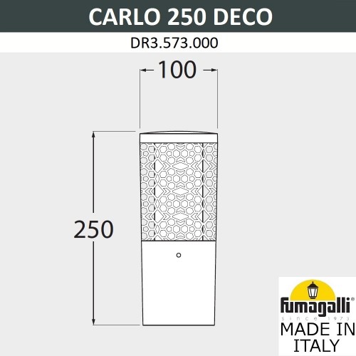 Ландшафтный фонарь Fumagalli CARLO DECO DR3.573.000.WXU1L