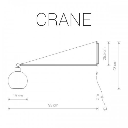 Настенный светильник CRANE 9374