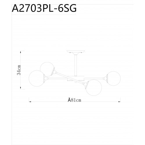 Светильник потолочный Arte Lamp MARCO A2703PL-6SG