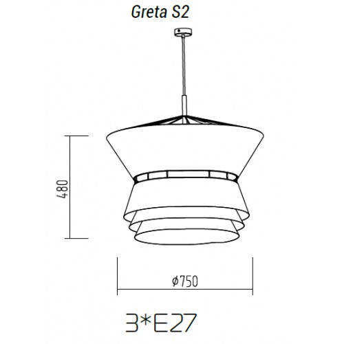 Подвесной светильник TopDecor Greta S2 12 07g