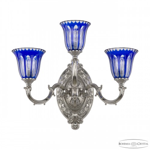 Бра Bohemia Ivele Crystal Verona 7214B12/2+1/210 Ni P2 U Clear-Blue/H-1H