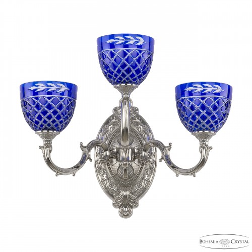 Бра Bohemia Ivele Crystal Verona 7214B12/2+1/210 Ni P1 U Clear-Blue/H-1J