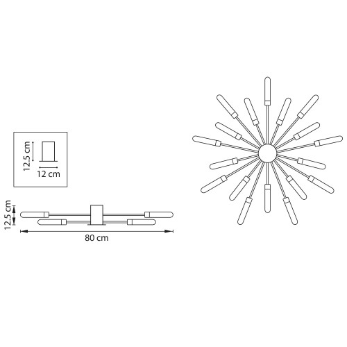 Люстра потолочная Lightstar Ragno 732183