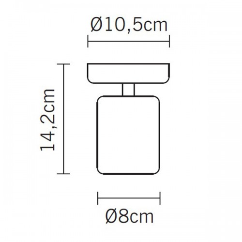 Потолочный светильник Fabbian Tube D84E0501