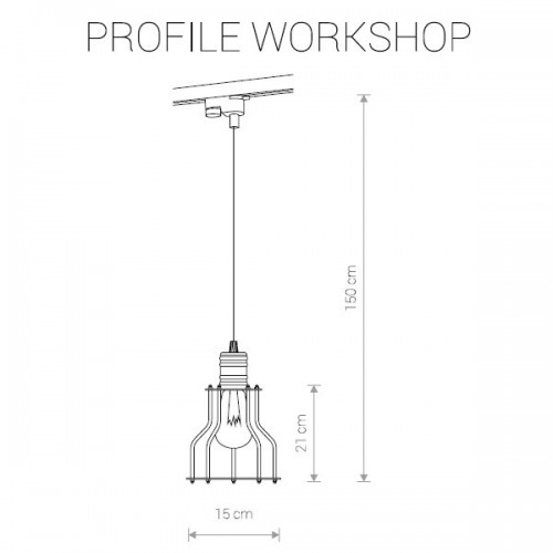 Светильник для трековой системы PROFILE WORKSHOP 9427