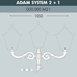 Консоль для паркового фонаря Fumagalli консоль ADAM 000.000.M21.A0