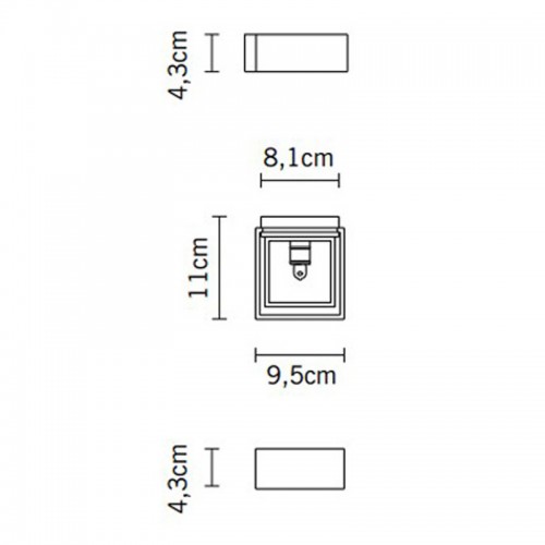 Бра Fabbian Bijou Quadra D75D0915