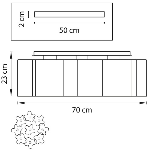 Люстра потолочная Nubi legno 802095