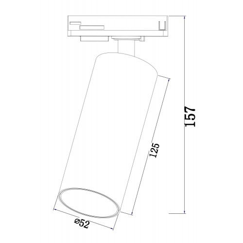 Трековый светильник Maytoni Focus LED  TR021-1-12W3K