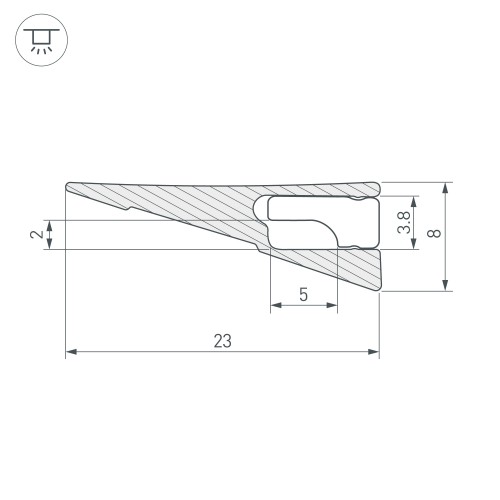 Профиль SL-MINI-SHELF-H8-2000 ANOD OLIVE GREY (Arlight, Алюминий)