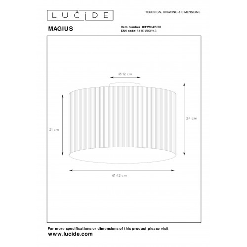 Потолочный светильник Lucide MAGIUS 03129/42/30
