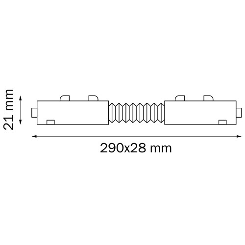 Соединитель трековый регулируемый гибкий однофазный Barra Lightstar 505157