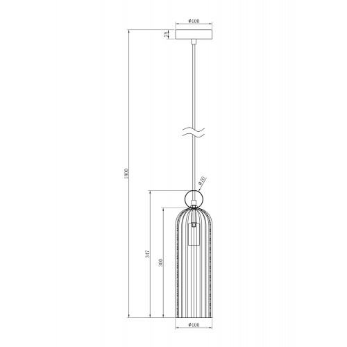 Подвесной светильник Maytoni Modern Antic MOD302PL-01CG