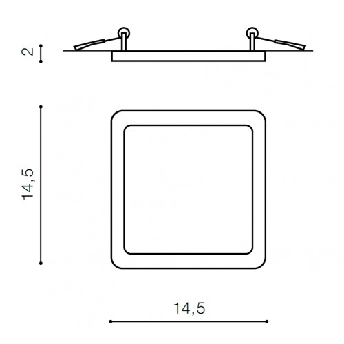 Светильник встраиваемый Azzardo Slim 15 Square 12W AZ2837