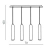 Светильник подвесной Azzardo Tubo 4 AZ1239