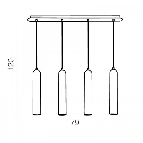 Светильник подвесной Azzardo Tubo 4 AZ1239