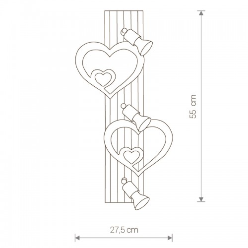 Светильник настенный Nowodvorski HEART 9063