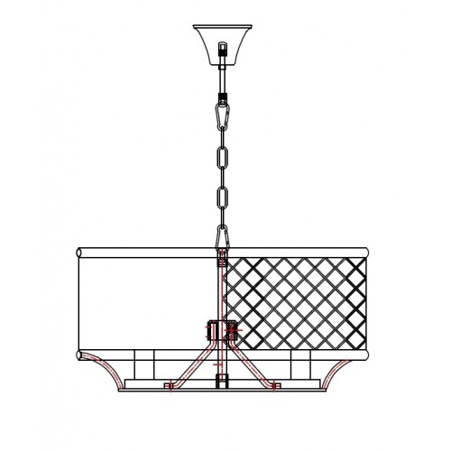 Люстра MAK-interior  Klaris WTL2105-6BK-CL