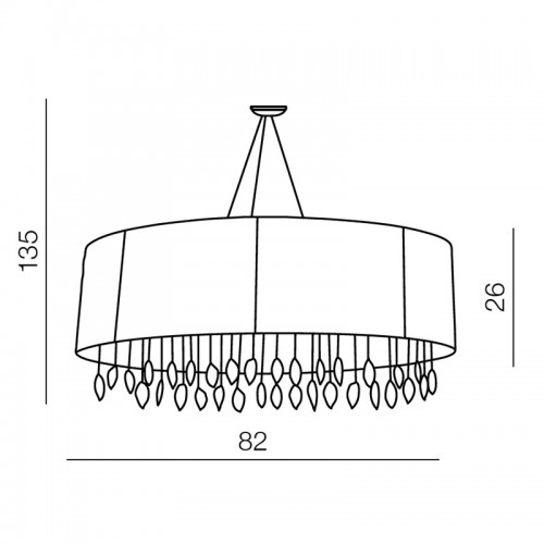 Люстра подвесная Azzardo Sidney oval AZ0757