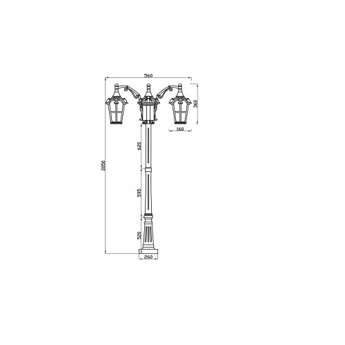 Уличный фонарь Maytoni Albion O413FL-03BZ