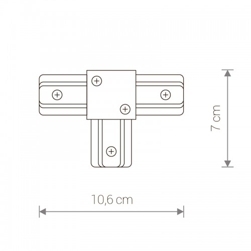 Соединитель трековый Т-образный Nowodvorski PROFILE 9186